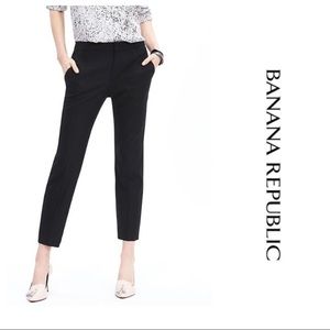 Banana Republic Navy Petite Harper Crop Pants